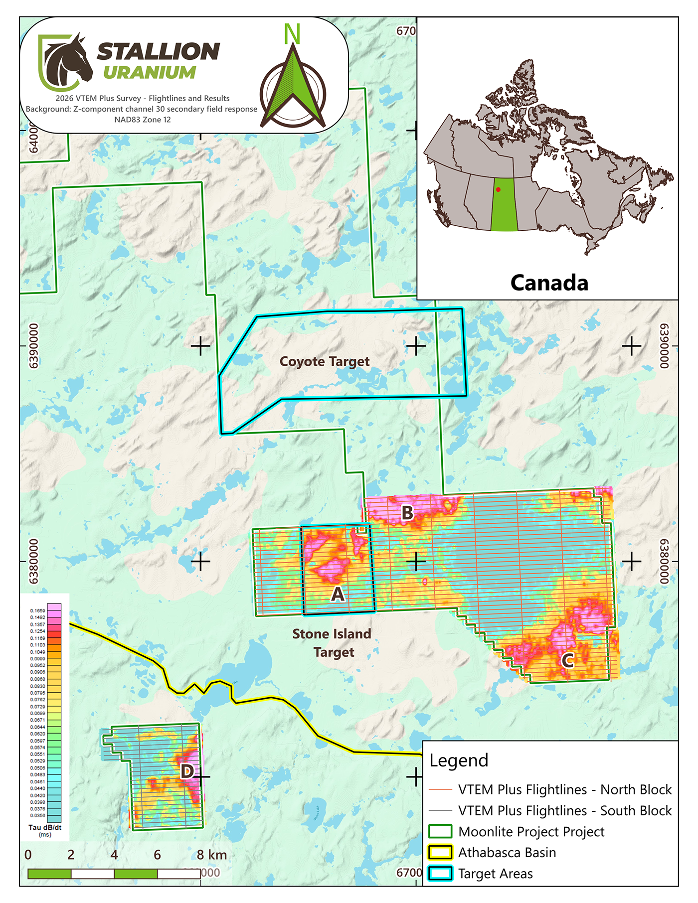 Figure 2: Full Coverage of VTEM Survey Area