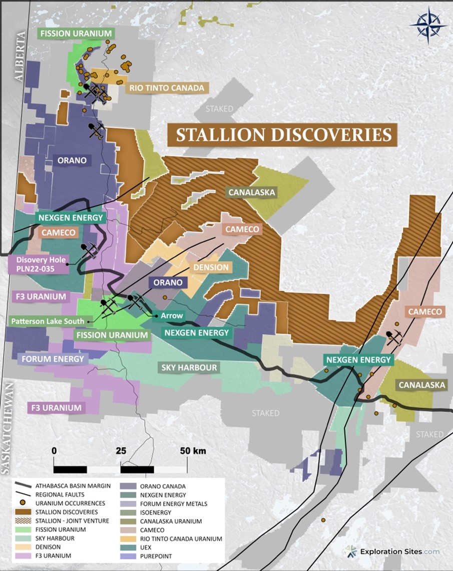 Stallion’s Combined Land package in Western Athabasca Basin